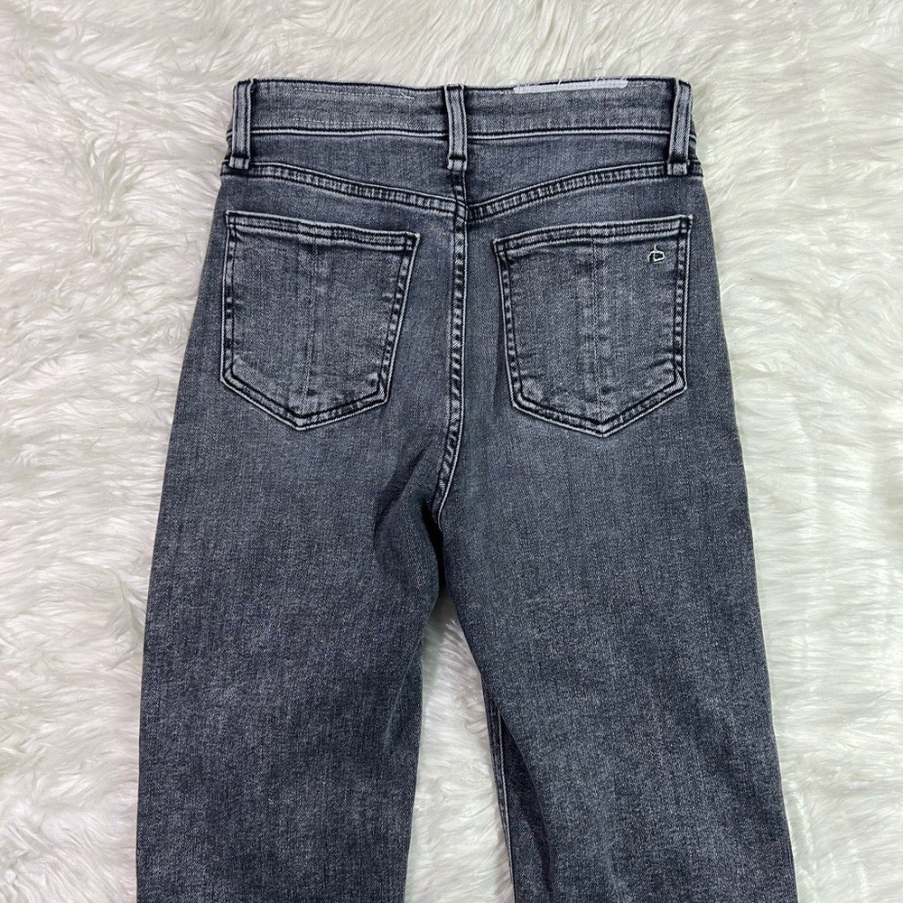 Rag & Bone High Rise Straight Leg Acid Wash Jeans - Picture 8 of 9